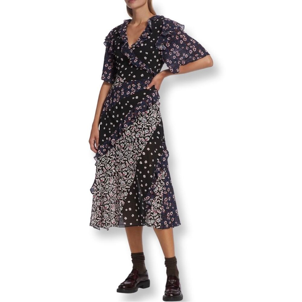 Joie Ambroise Floral Cotton Midi-Dress